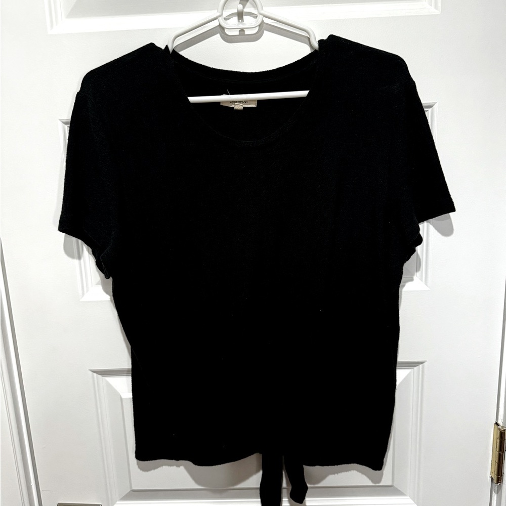 Madewell Black Tie Front Tee